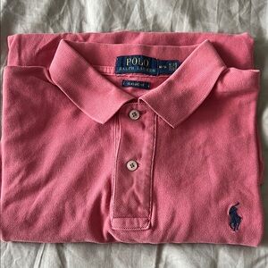 Ralph Lauren Pink Polo Shirt with Embroidered Logo